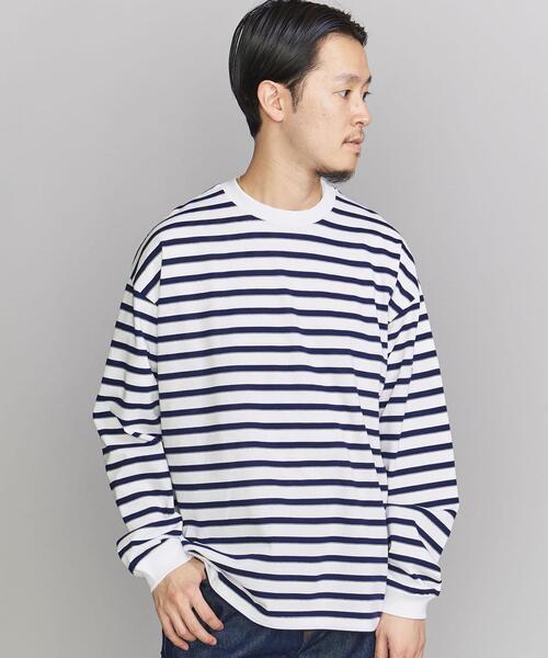 BEAUTY&YOUTH UNITED ARROWS（ビューティーアンドユースユナイテッドアローズ）の「BY ユニバーサル ボーダー クルーネック（Tシャツ/カットソー・メンズ・ホワイト/ブラック/ネイビー・XL/M/L/S）」の7枚目の写真