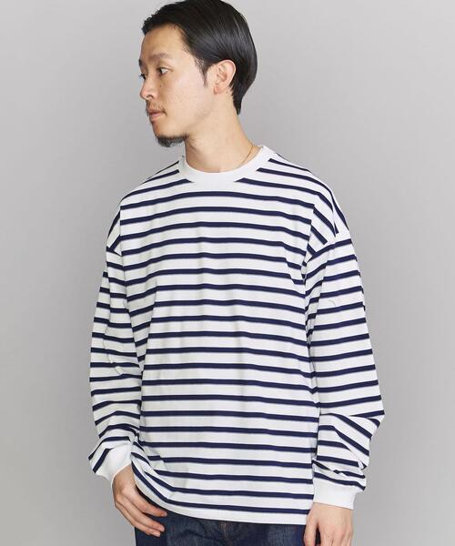 BEAUTY&YOUTH UNITED ARROWS（ビューティーアンドユースユナイテッドアローズ）の「BY ユニバーサル ボーダー クルーネック（Tシャツ/カットソー・メンズ・ホワイト/ブラック/ネイビー・S/M/L/XL）」の9枚目の写真