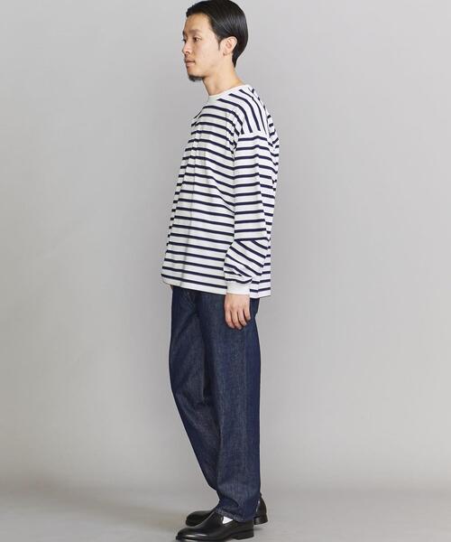 BEAUTY&YOUTH UNITED ARROWS（ビューティーアンドユースユナイテッドアローズ）の「BY ユニバーサル ボーダー クルーネック（Tシャツ/カットソー・メンズ・ホワイト/ブラック/ネイビー・S/M/L/XL）」の11枚目の写真