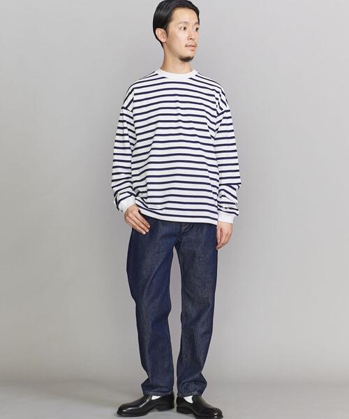 BEAUTY&YOUTH UNITED ARROWS（ビューティーアンドユースユナイテッドアローズ）の「BY ユニバーサル ボーダー クルーネック（Tシャツ/カットソー・メンズ・ホワイト/ブラック/ネイビー・S/M/L/XL）」の12枚目の写真