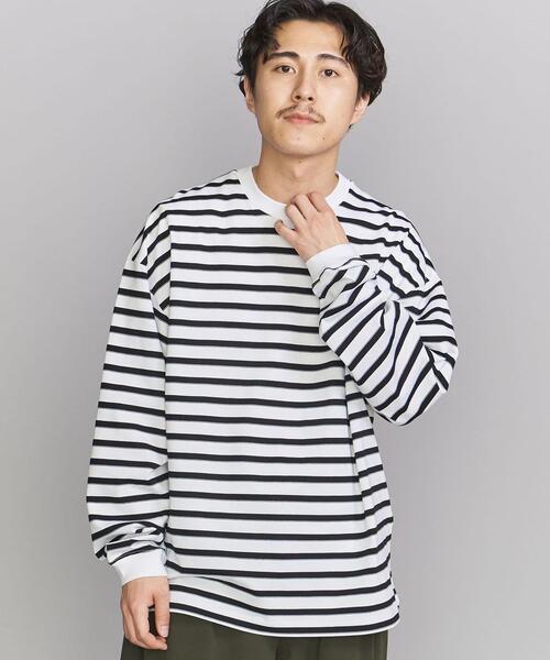 BEAUTY&YOUTH UNITED ARROWS（ビューティーアンドユースユナイテッドアローズ）の「BY ユニバーサル ボーダー クルーネック（Tシャツ/カットソー・メンズ・ホワイト/ブラック/ネイビー・S/M/L/XL）」の13枚目の写真