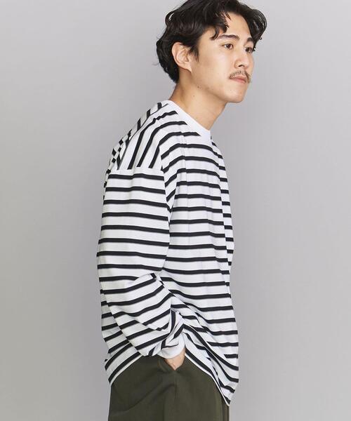 BEAUTY&YOUTH UNITED ARROWS（ビューティーアンドユースユナイテッドアローズ）の「BY ユニバーサル ボーダー クルーネック（Tシャツ/カットソー・メンズ・ホワイト/ブラック/ネイビー・S/M/L/XL）」の14枚目の写真