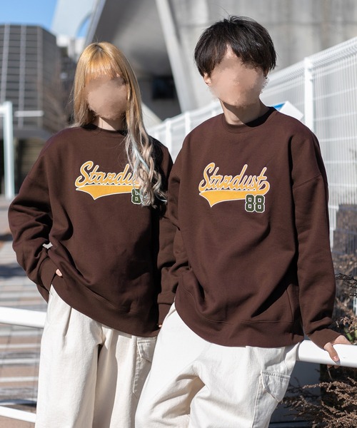 PairPair(ペアペア)の「裏起毛スクール風プルオーバー(ユニセックス)(スウェット・レディース・ネイビー/ブラウン・FREE)」の10枚目の写真