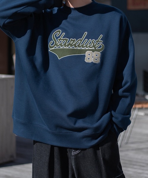 PairPair(ペアペア)の「裏起毛スクール風プルオーバー(ユニセックス)(スウェット・レディース・ネイビー/ブラウン・FREE)」の15枚目の写真