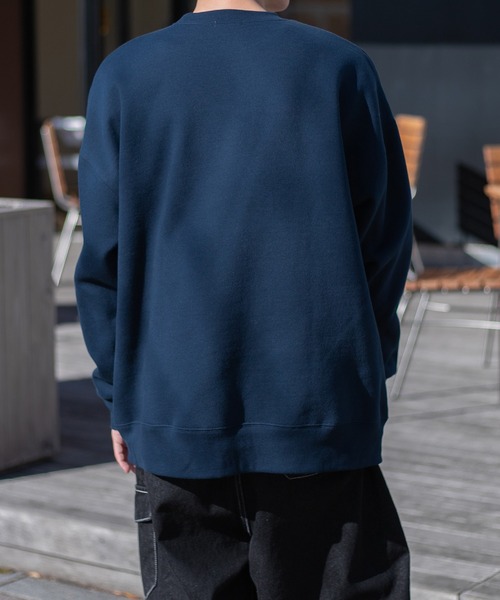 PairPair(ペアペア)の「裏起毛スクール風プルオーバー(ユニセックス)(スウェット・レディース・ネイビー/ブラウン・FREE)」の17枚目の写真