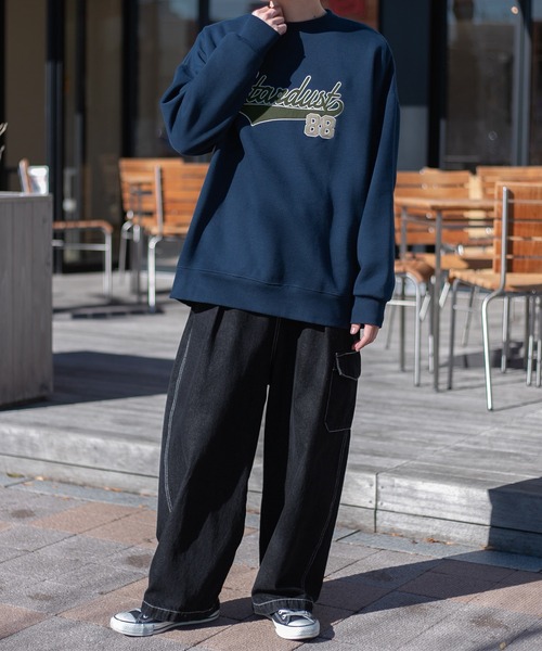 PairPair(ペアペア)の「裏起毛スクール風プルオーバー(ユニセックス)(スウェット・レディース・ネイビー/ブラウン・FREE)」の18枚目の写真