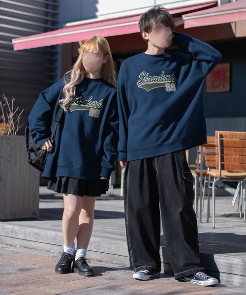 PairPair(ペアペア)の「裏起毛スクール風プルオーバー(ユニセックス)(スウェット・レディース・ネイビー/ブラウン・FREE)」の19枚目の写真