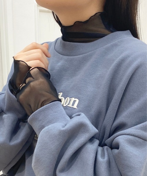 apres jour（アプレジュール）の「キャミ付きシアーインナー【ZOZOTOWN限定アイテム】（Tシャツ/カットソー・レディース・オフホワイト/ブラック・X-LARGE/フリー）」の2枚目の写真