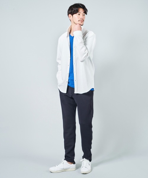 TETE HOMME（テットオム）の「タックジャガードイージーパンツ（デニムパンツ・メンズ・ブラック/ネイビー・MEDIUM/LARGE/X-LARGE）」の3枚目の写真