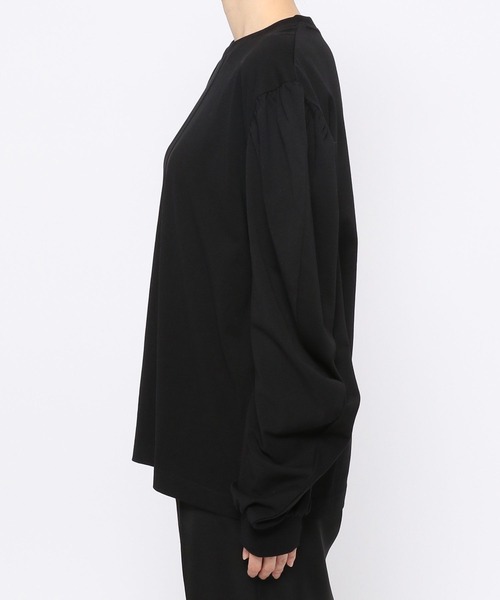 PAGEBOY（ページボーイ）の「マトンスリーブプルオーバー（Tシャツ/カットソー・レディース・ブラック/オフホワイト/ブルー/グリーン/グレイッシュベージュ・FREE）」の19枚目の写真