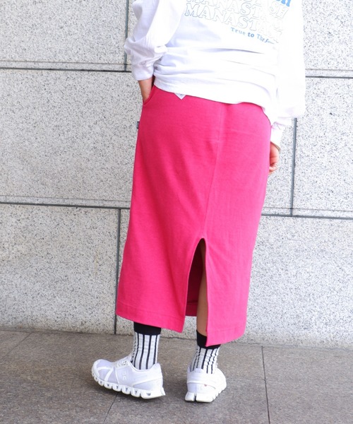MANASTASH(マナスタッシュ)の「MANASTASH/マナスタッシュ HEMP SLIT SKIRT ヘンプスリットスカート(スカート・レディース・ブラック/ピンク/ナチュラル・MEDIUM)」の6枚目の写真