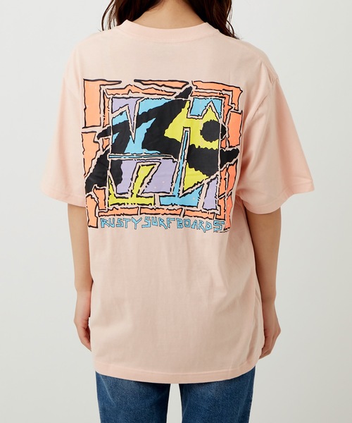 RUSTY(ラスティ)の「【RUSTY:ラスティー】バックプリントTシャツ(Tシャツ/カットソー・メンズ・ブラック/ピンク/ホワイト・MEDIUM/LARGE/X-LARGE)」の5枚目の写真