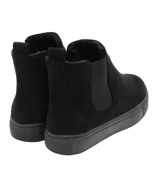 GIORDANO（ジョルダーノ）の「[GIORDANO]ハイカットスリッポンスニーカー（スニーカー・レディース・ブラック/グレー・MEDIUM/LARGE）」の8枚目の写真