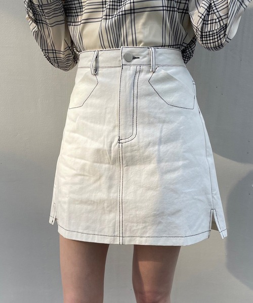 titty＆Co. PETIT（ティティアンドコープティ）の「【titty&Co.PETIT】ステッチツイルスカパン（スカート・レディース・ブラック系1/ブラック系2/ホワイト・SMALL/MEDIUM）」の7枚目の写真