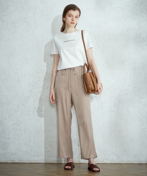 LE SOUK HOLIDAY(ルスークホリデー)の「サテンワイドイージーパンツ(その他パンツ・レディース・ブラック/チャコール/ベージュ/ネイビー・M/L)」の20枚目の写真