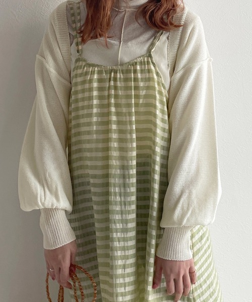 w closet（ダブルクローゼット）の「後ろレースアップショート丈カーディガン（カーディガン/ボレロ・レディース・オフホワイト/ピンク/ブラック/イエロー・FREE）」の6枚目の写真