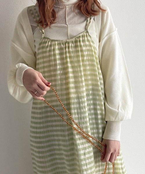 w closet（ダブルクローゼット）の「後ろレースアップショート丈カーディガン（カーディガン/ボレロ・レディース・オフホワイト/ピンク/ブラック/イエロー・FREE）」の12枚目の写真