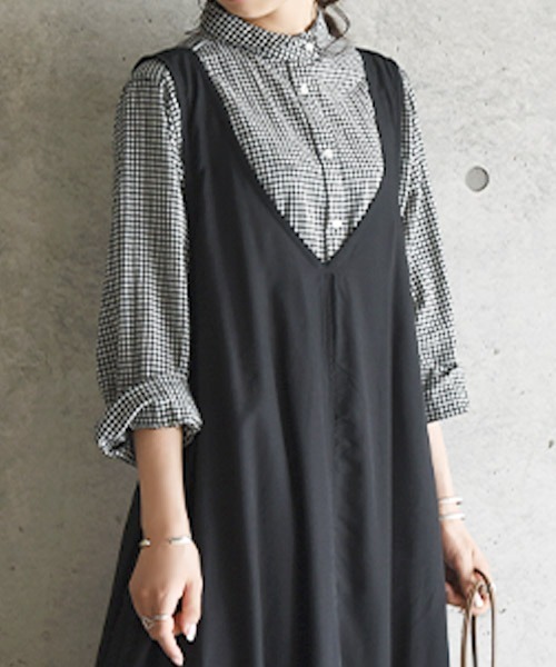 and it_(アンドイット)の「エミュラル emural コットン丸襟ブラウス(シャツ/ブラウス・レディース・アイボリー/ストライプ/チェック・M-L)」の9枚目の写真