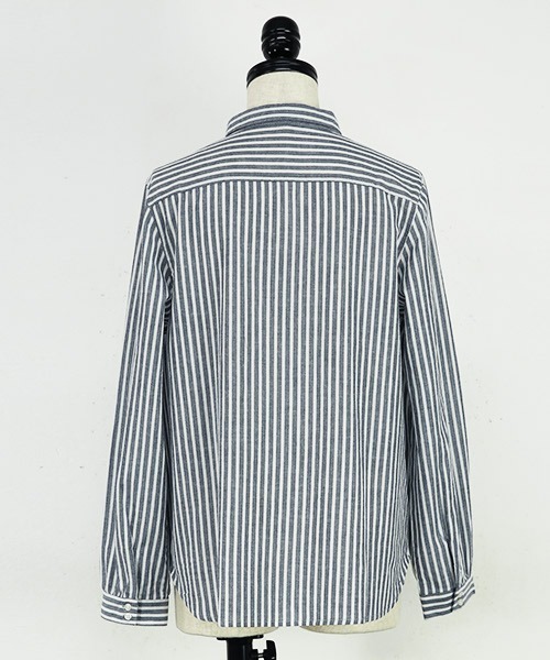 and it_(アンドイット)の「エミュラル emural コットン丸襟ブラウス(シャツ/ブラウス・レディース・アイボリー/ストライプ/チェック・M-L)」の17枚目の写真