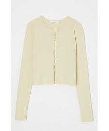 MOUSSY | CROPPED BUTTON UP KNIT カーディガン(カーディガン/ボレロ)