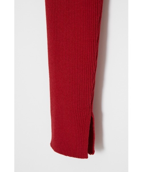 MOUSSY（マウジー）の「CROPPED BUTTON UP KNIT カーディガン（カーディガン/ボレロ・レディース・キナリ/ネイビー/バーガンディー・FREE）」の7枚目の写真