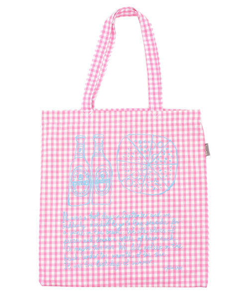 Ray BEAMS(レイビームス)の「Talented Totes / ギンガムチェック リバーシブル トートバッグ(トートバッグ・レディース・ピンク/ブルー・ONE SIZE)」の2枚目の写真