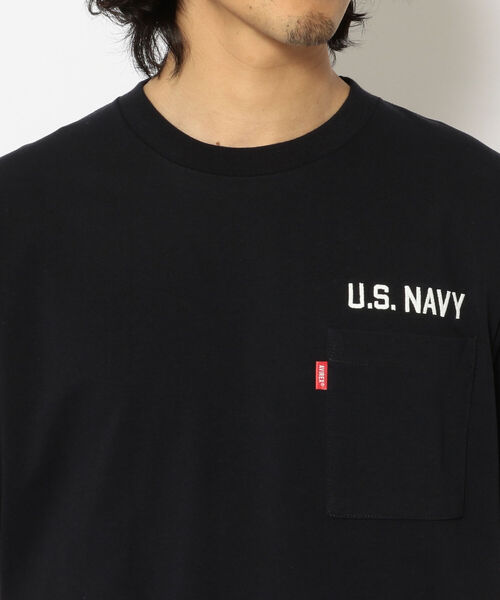 AVIREX（アヴィレックス）の「半袖 ネイバル ポケット Tシャツ / S/S NAVAL POCKET T-SHIRT / アヴィレックス / AVIREX（Tシャツ/カットソー・メンズ・ネイビー/オリーブ/オフホワイト/ピンク/その他10・LARGE/XX-LARGE/X-LARGE/MEDIUM/XL/2XL/M/L）」の6枚目の写真