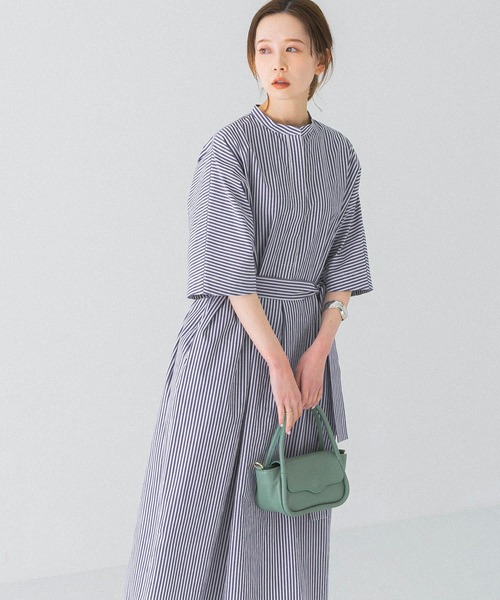 URBAN RESEARCH ROSSO WOMEN(アーバンリサーチ ロッソ)の「ストライプカフタンシャツワンピース(ワンピース・レディース・ブルー系その他/ホワイト系その他・FREE)」の13枚目の写真