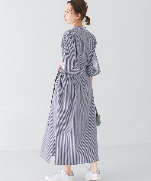URBAN RESEARCH ROSSO WOMEN(アーバンリサーチ ロッソ)の「ストライプカフタンシャツワンピース(ワンピース・レディース・ブルー系その他/ホワイト系その他・FREE)」の18枚目の写真