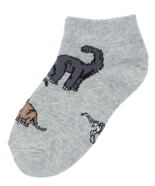 SHIPS(シップス)の「Jefferies Socks:ダイナソー ローカット ソックス③(ソックス/靴下・キッズ・ライトグレー/オリーブ/ブルー・X-SMALL/SMALL/MEDIUM)」の2枚目の写真