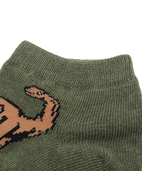 SHIPS(シップス)の「Jefferies Socks:ダイナソー ローカット ソックス③(ソックス/靴下・キッズ・ライトグレー/オリーブ/ブルー・X-SMALL/SMALL/MEDIUM)」の4枚目の写真
