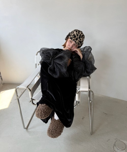 シースルーボリュームパフドレス【SANSeLF】sanw22a009（ドレス