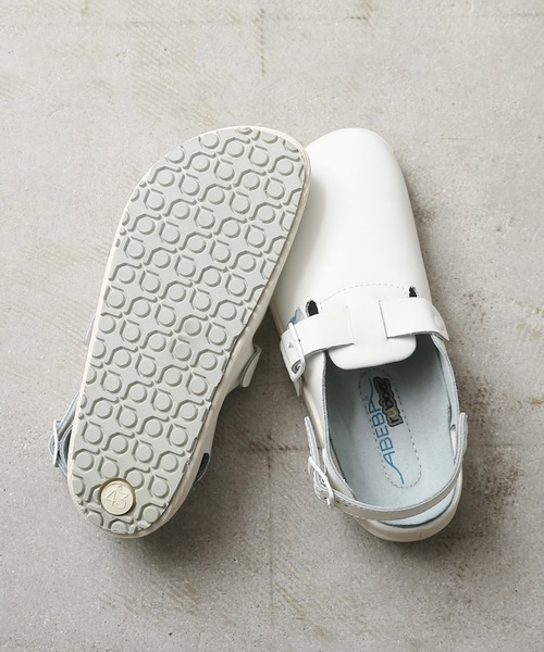 実物新品デッドストックドイツABEBA社製レザークロッグメディカルスタッフサンダル