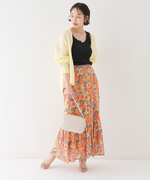 SLOBE IENA(スローブイエナ)の「【ESLOW/エスロー】 COMBINATION タンクトップ(Tシャツ/カットソー・レディース・ブラック/グリーン・FREE)」の8枚目の写真