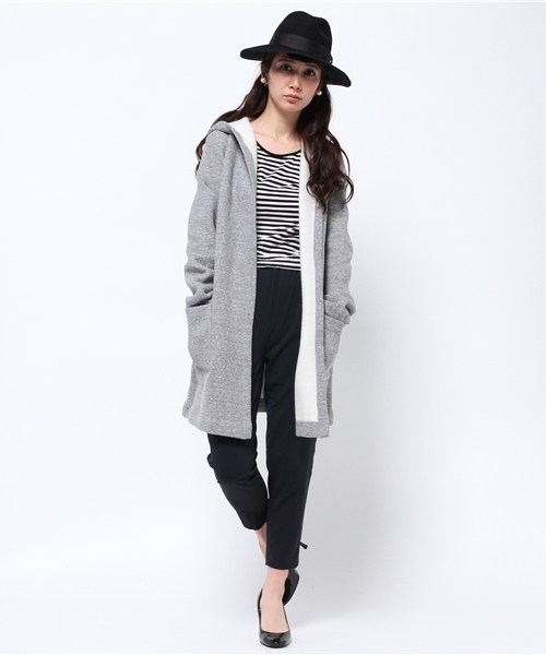 ROSE BUD（ローズバッド）の「S-LC-15101 HOODED GOWN COAT（その他アウター・レディース・ミックスグレー/オートミール・ONE SIZE）」の9枚目の写真