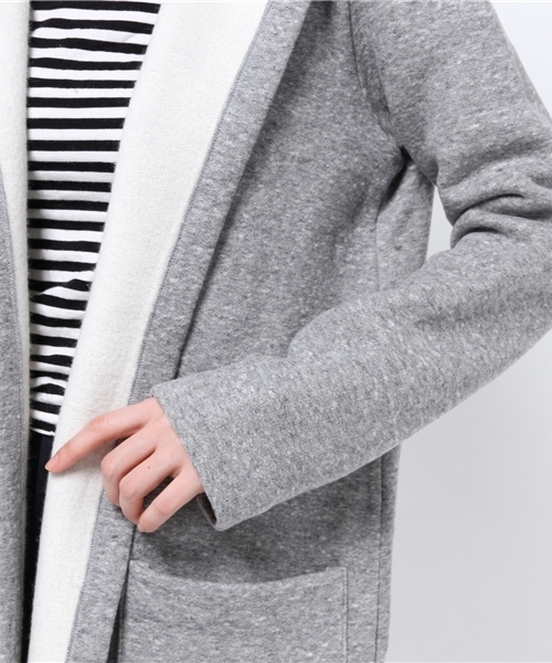 ROSE BUD（ローズバッド）の「S-LC-15101 HOODED GOWN COAT（その他アウター・レディース・ミックスグレー/オートミール・ONE SIZE）」の6枚目の写真