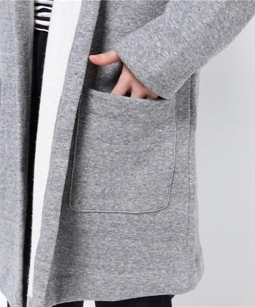 ROSE BUD（ローズバッド）の「S-LC-15101 HOODED GOWN COAT（その他アウター・レディース・ミックスグレー/オートミール・ONE SIZE）」の5枚目の写真