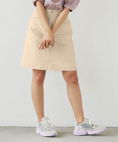 179/WG（イチナナキュウダブルジー）の「台形スカート（スカート・レディース・ブラック/ブルー/オフホワイト・MEDIUM）」の2枚目の写真