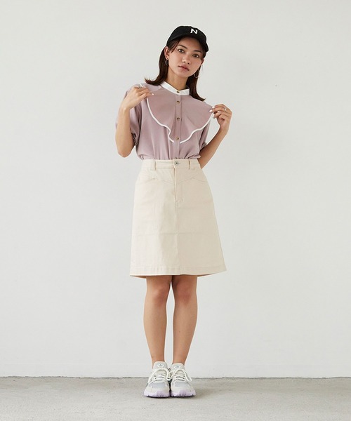 179/WG（イチナナキュウダブルジー）の「台形スカート（スカート・レディース・ブラック/ブルー/オフホワイト・MEDIUM）」の15枚目の写真