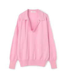 MACPHEE | プレーンウール ポロカラープルオーバー(ニット/セーター)