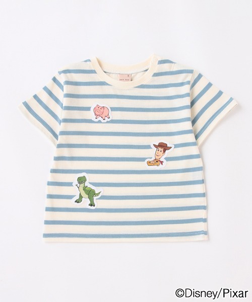petit main（プティマイン）の「【トイストーリー】ボーダー半袖Tシャツ（Tシャツ/カットソー・キッズ・サックスブルー/ネイビー・80ｃｍ/110cm/120cm/100cm/90cm/130cm）」の9枚目の写真