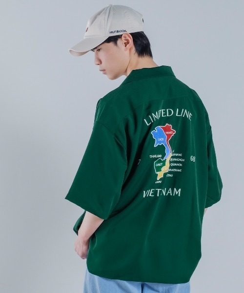 improves(インプローブス)の「クールタッチ ベトジャン風 刺しゅう 半袖 オープンカラー スカシャツ(シャツ/ブラウス・メンズ・グリーン/ホワイト/ブラック・LARGE/MEDIUM)」の14枚目の写真
