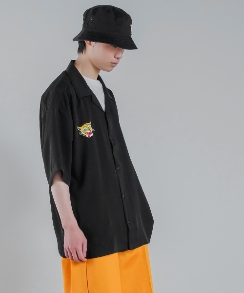 improves(インプローブス)の「クールタッチ ベトジャン風 刺しゅう 半袖 オープンカラー スカシャツ(シャツ/ブラウス・メンズ・グリーン/ホワイト/ブラック・LARGE/MEDIUM)」の9枚目の写真