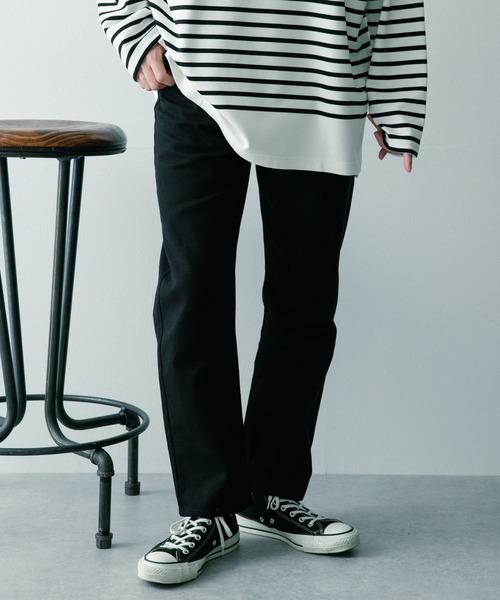 ITEMS URBANRESEARCH（アイテムズ アーバンリサーチ）の「カツラギスリムパンツ（その他パンツ・メンズ・ブラック/アイボリー/レッド系その他・MEDIUM/LARGE）」の12枚目の写真