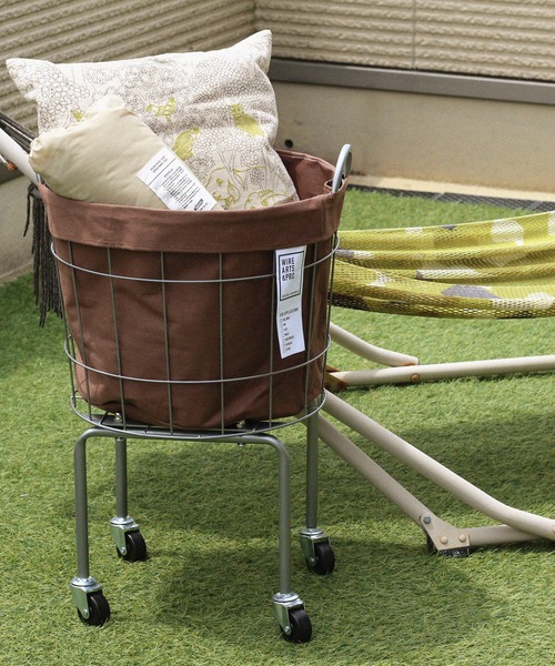 ブリッド ランドリー ラウンドバスケット 収納 / BRID LAUNDRY ROUND BASKET with CASTER LEG［35L］（収納グッズ）｜WIRE ARTS & PRO.（ワイヤーアーツアンドプロ）