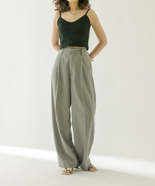 mystic（ミスティック）の「パット付ショートキャミソール（キャミソール・レディース・オフホワイト/ブラック/ピンク/ブルー・FREE）」の9枚目の写真