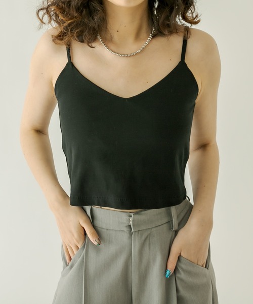 mystic（ミスティック）の「パット付ショートキャミソール（キャミソール・レディース・オフホワイト/ブラック/ピンク/ブルー・FREE）」の22枚目の写真