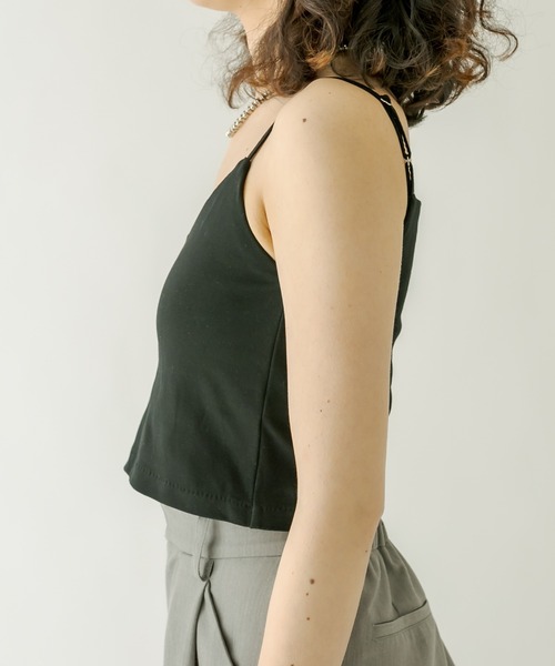 mystic（ミスティック）の「パット付ショートキャミソール（キャミソール・レディース・オフホワイト/ブラック/ピンク/ブルー・FREE）」の6枚目の写真