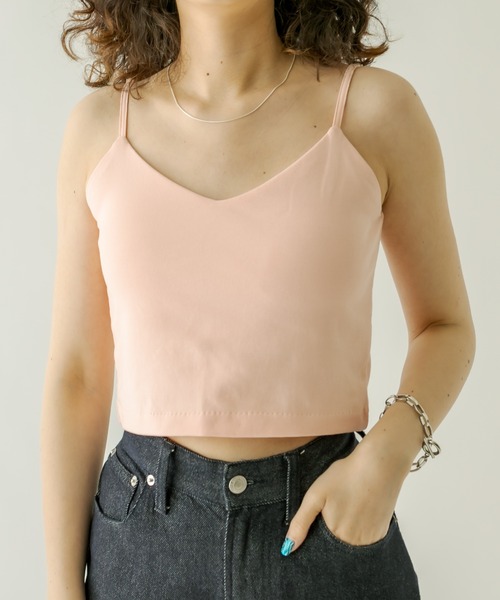 mystic（ミスティック）の「パット付ショートキャミソール（キャミソール・レディース・オフホワイト/ブラック/ピンク/ブルー・FREE）」の12枚目の写真