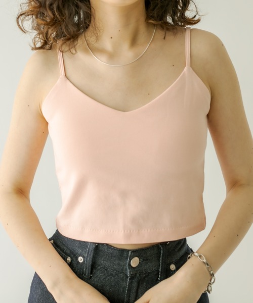 mystic（ミスティック）の「パット付ショートキャミソール（キャミソール・レディース・オフホワイト/ブラック/ピンク/ブルー・FREE）」の20枚目の写真